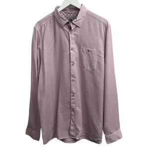 Ted Baker London Subtle Long Sleeve Washed Shirt Ted Size 6 (US Size 2XL)